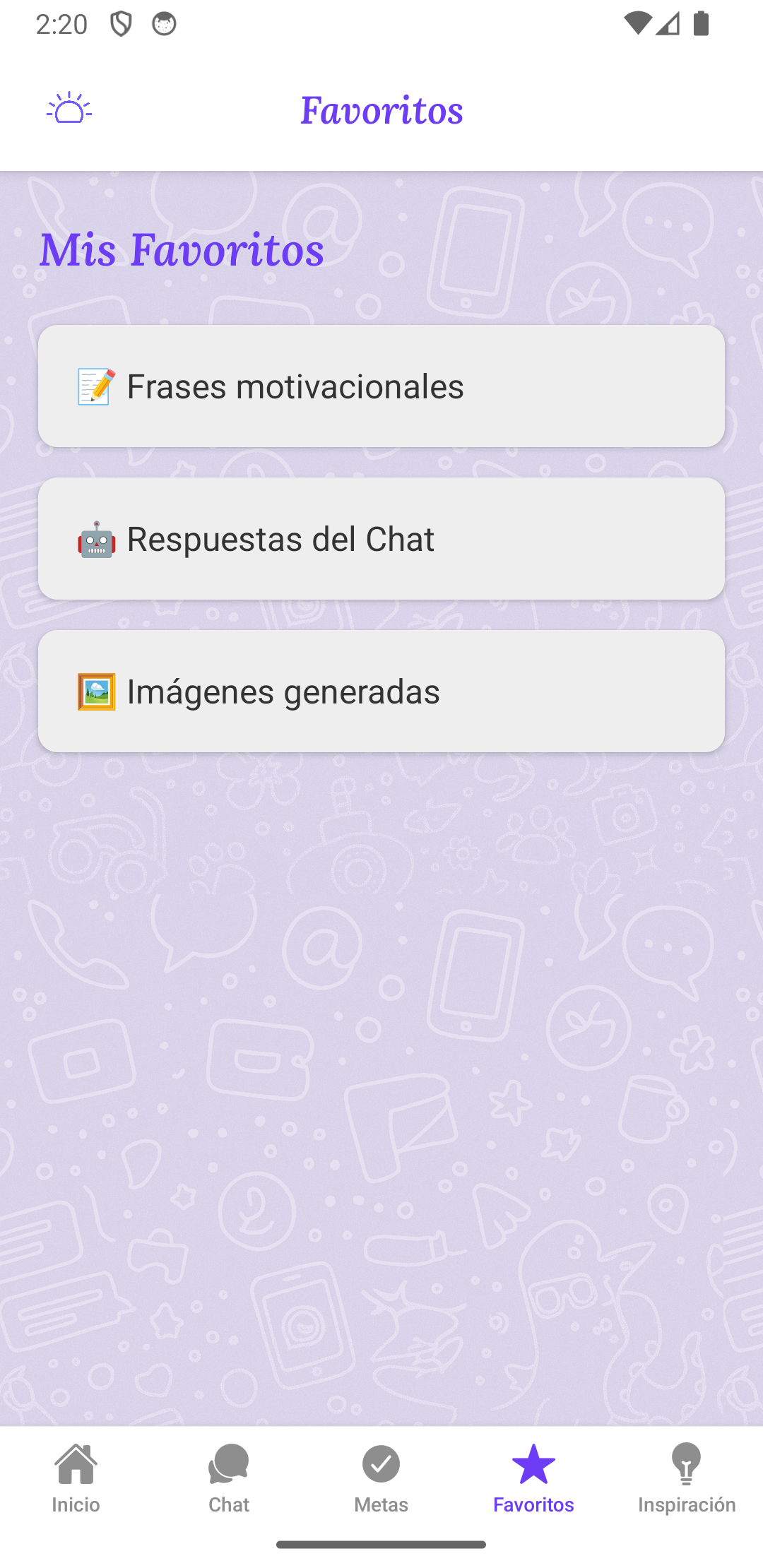 Favoritos - Tus frases favoritas